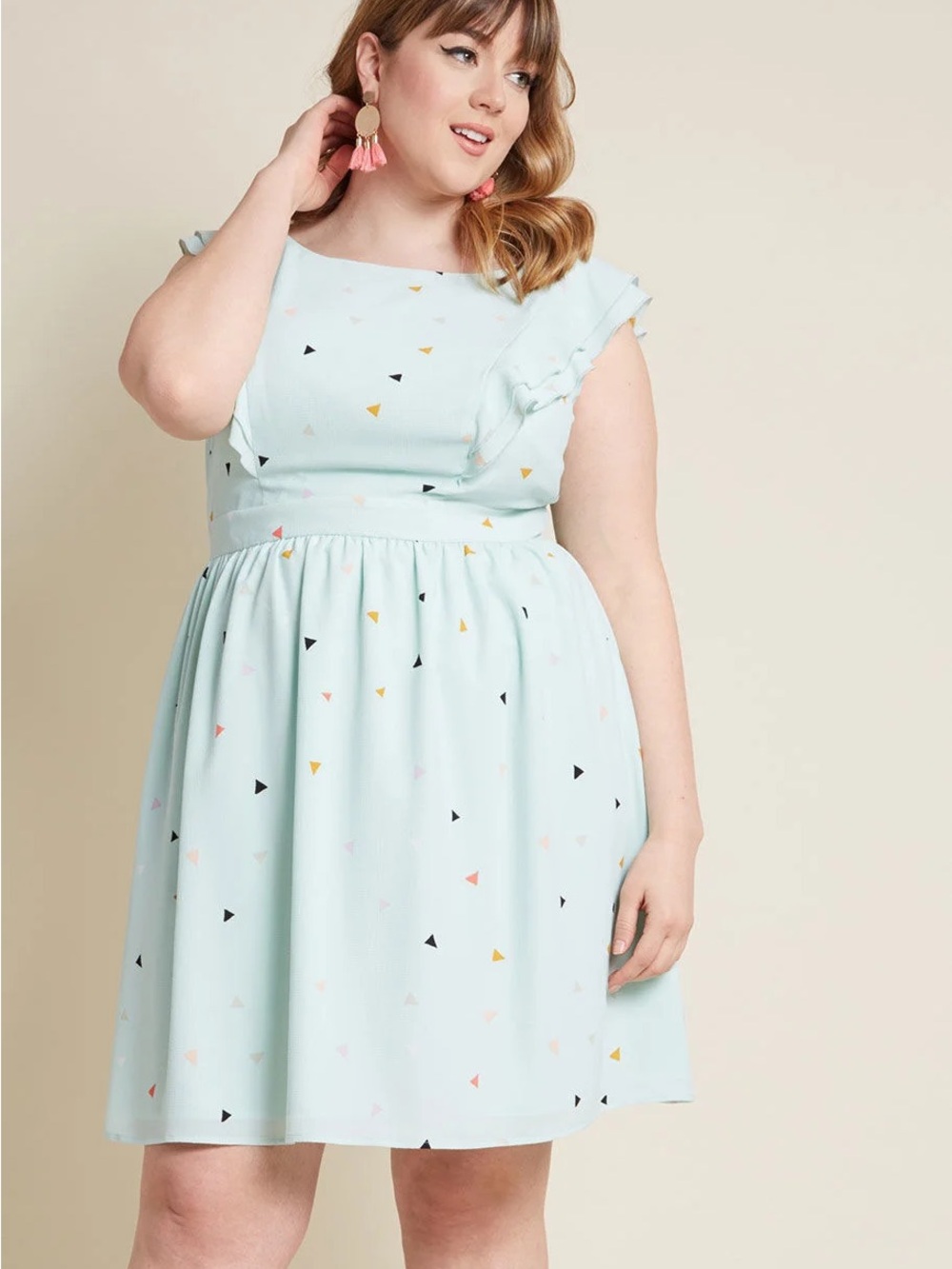 Modcloth A Joy to be Blissful Fervour a-line mint green dress size 1X